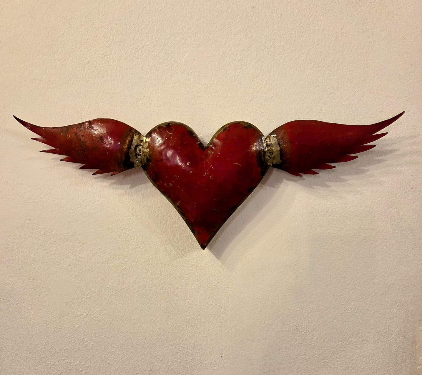 SCULTURA CUORE in FERRO