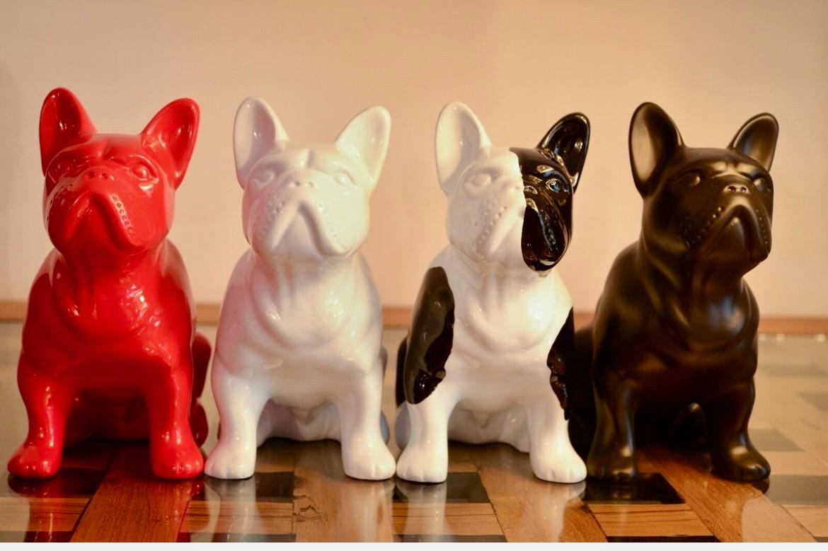 SCULTURA BULLDOG IN RESINA