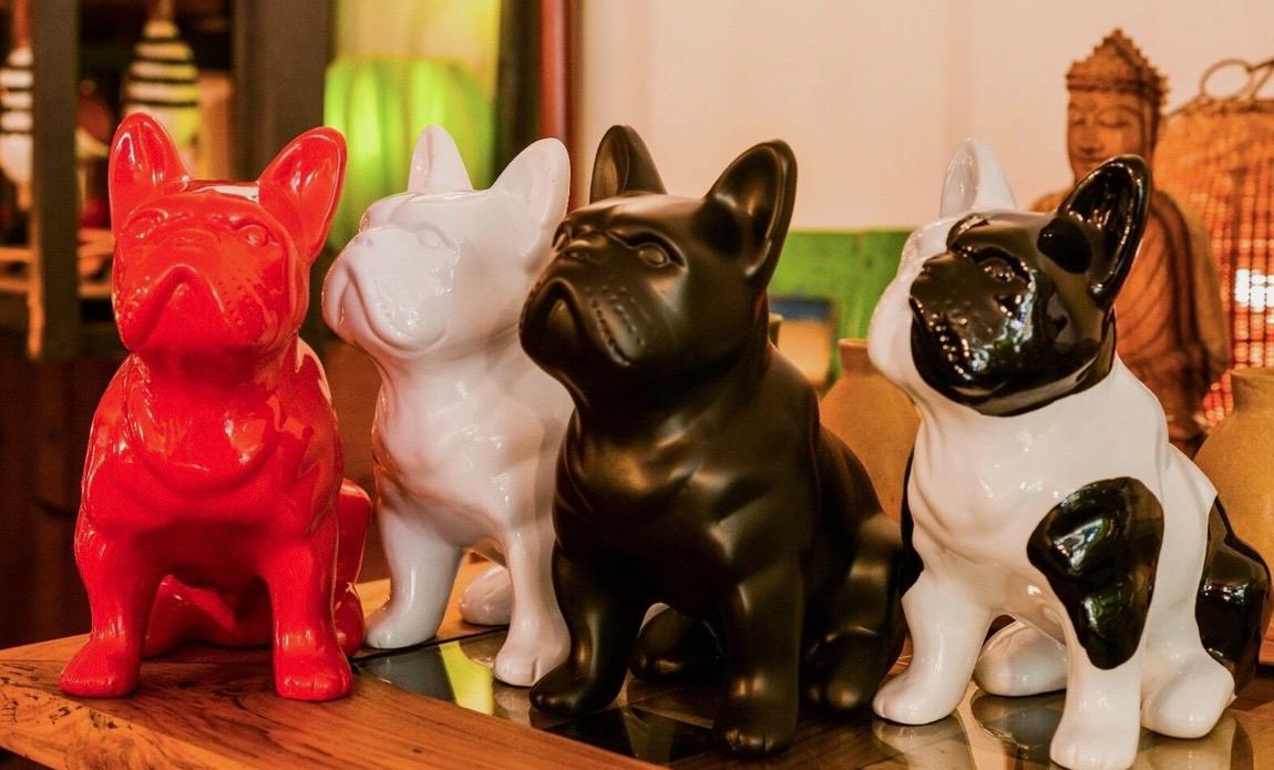 SCULTURA BULLDOG IN RESINA
